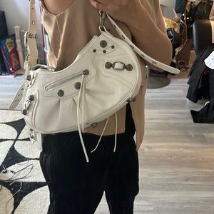 Biker bag heart bag white pure white never wore